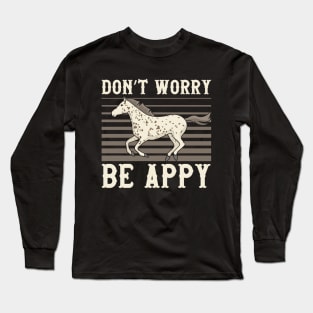 Funny Appaloosa Appy Horse Horseback Riding Long Sleeve T-Shirt